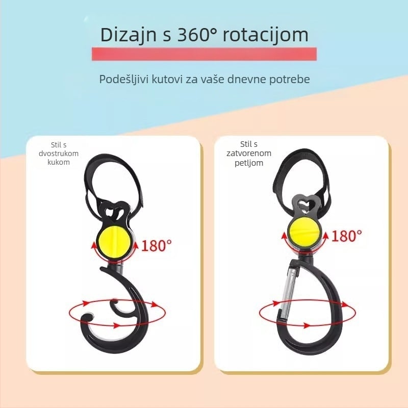 Kuka za vješanje torbi za kolica, Dodaci za dječja kolica, Univerzalni prostor za pohranu