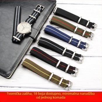 NATO muški i ženski NATO najlonski elastični remen s jednim remenom 18 20 22 mm padobranski elastični tkani remen za sat