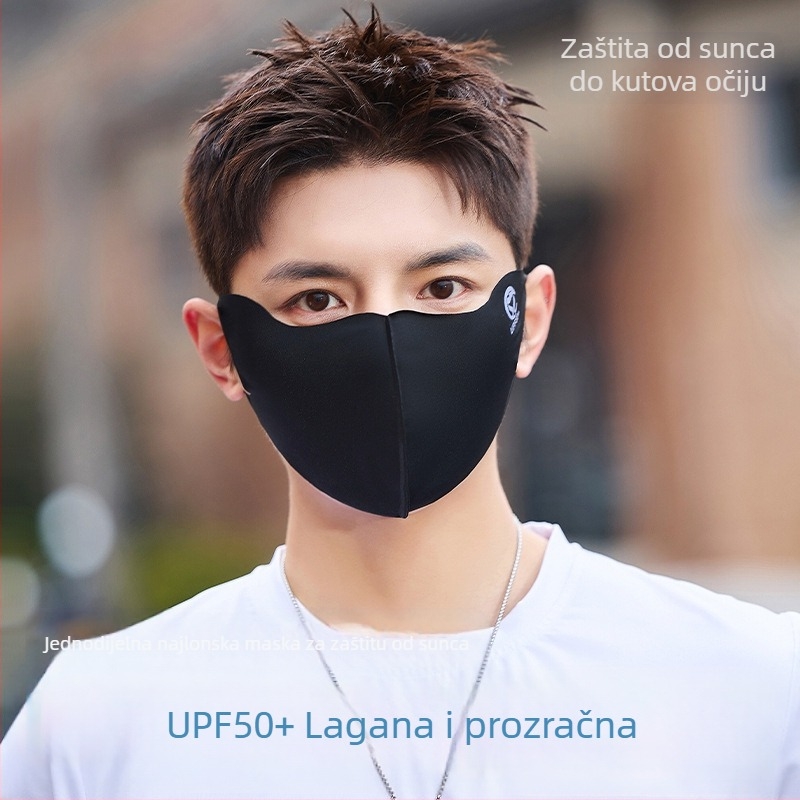 Ljetna nova 5D Ice Silk maska za zaštitu od sunca u jednoj boji, trodimenzionalna UV zaštita UPF50 + maska za zaštitu od sunca za cijelo lice