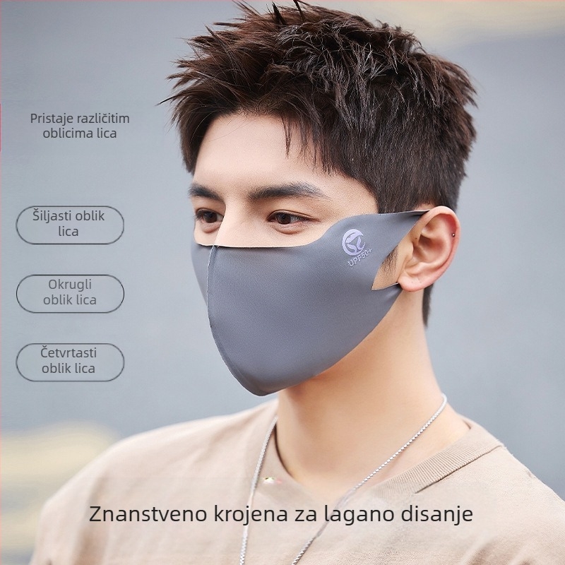 Ljetna nova 5D Ice Silk maska za zaštitu od sunca u jednoj boji, trodimenzionalna UV zaštita UPF50 + maska za zaštitu od sunca za cijelo lice