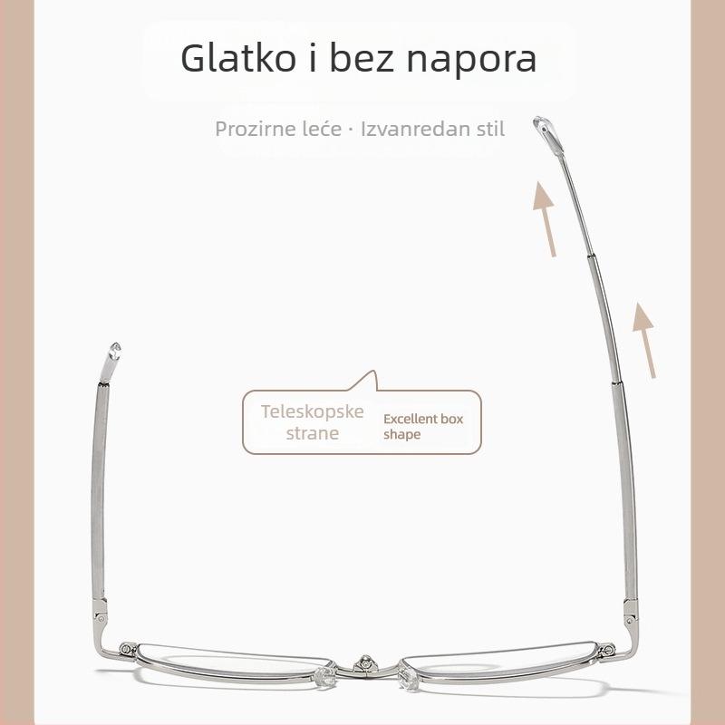 Naočale za čitanje za starije osobe s antenom 100, asferične leće od smole, visoke rezolucije, za muškarce i žene, protiv umora