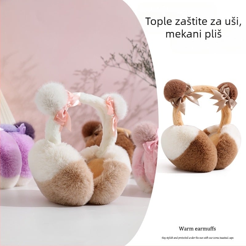 Zimske nove tople štitnike za uši, studentice, jesenske i zimske, putne, svestrane, hladnootporne, zadebljane, tople, plišane, sklopive, vrećice za uši