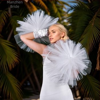 Manzhen vjenčanica, bijele rukavice, vjenčanica, pokrivaju ruke, produžene satenske rukavice za laktove MM10