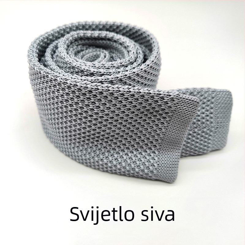 Spot ponuda pletene kravate za muškarce, formalne poslovne retro vunene kravate, pletene ravne kravate jednobojne veličine na veliko
