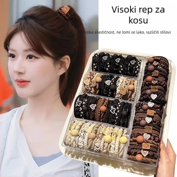 Traka za kosu, konopac za kosu za žene i odrasle, nova traka za kosu iz 2024., Ponda Tail, visoka elastična i izdržljiva gumena traka, pokrivalo za glavu