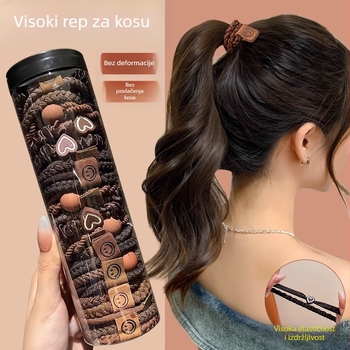 Traka za kosu, konopac za kosu za žene i odrasle, nova traka za kosu iz 2024., Ponda Tail, visoka elastična i izdržljiva gumena traka, pokrivalo za glavu