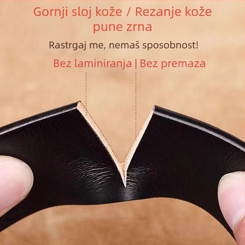 Paul Pin Buckle muški remen novi pravi kožni ležeran višenamjenski remen poslovni remen za mlade i srednje dobi od kravlje kože za hlače