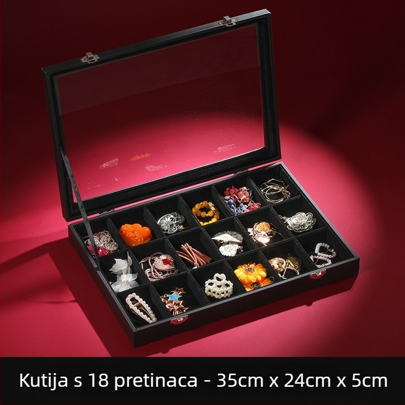 Kutija za nakit velikog kapaciteta Kutija za nakit Kutija za nakit Naušnice Naušnice Ogrlica Narukvica Kutija za prstenje