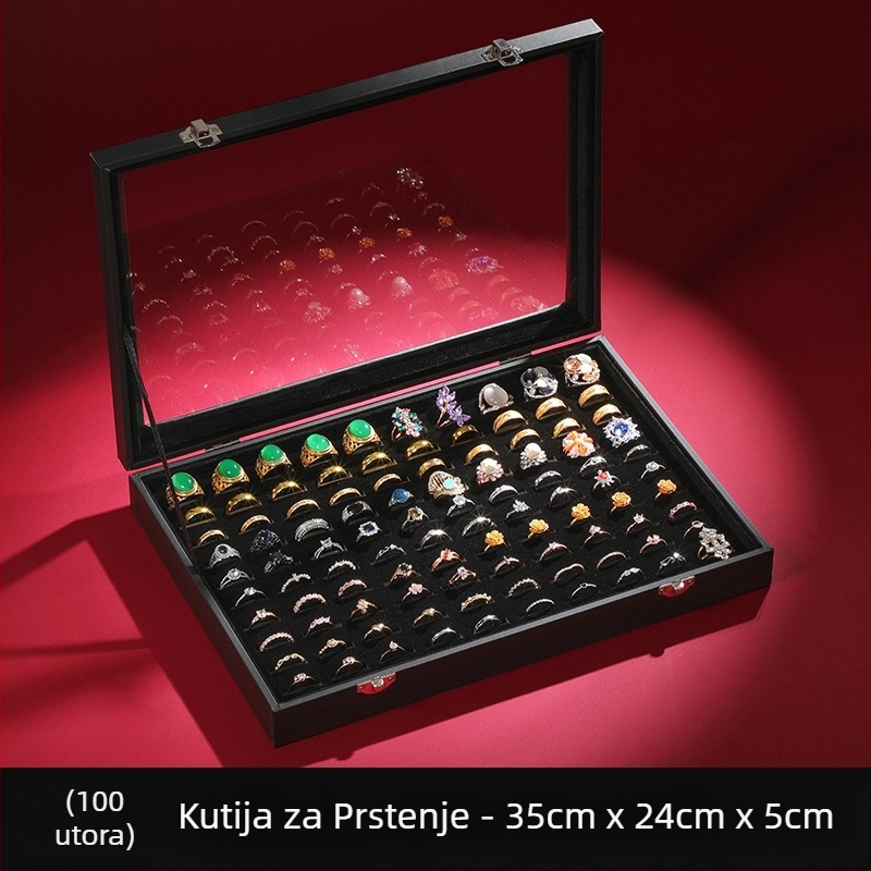 Kutija za nakit velikog kapaciteta Kutija za nakit Kutija za nakit Naušnice Naušnice Ogrlica Narukvica Kutija za prstenje