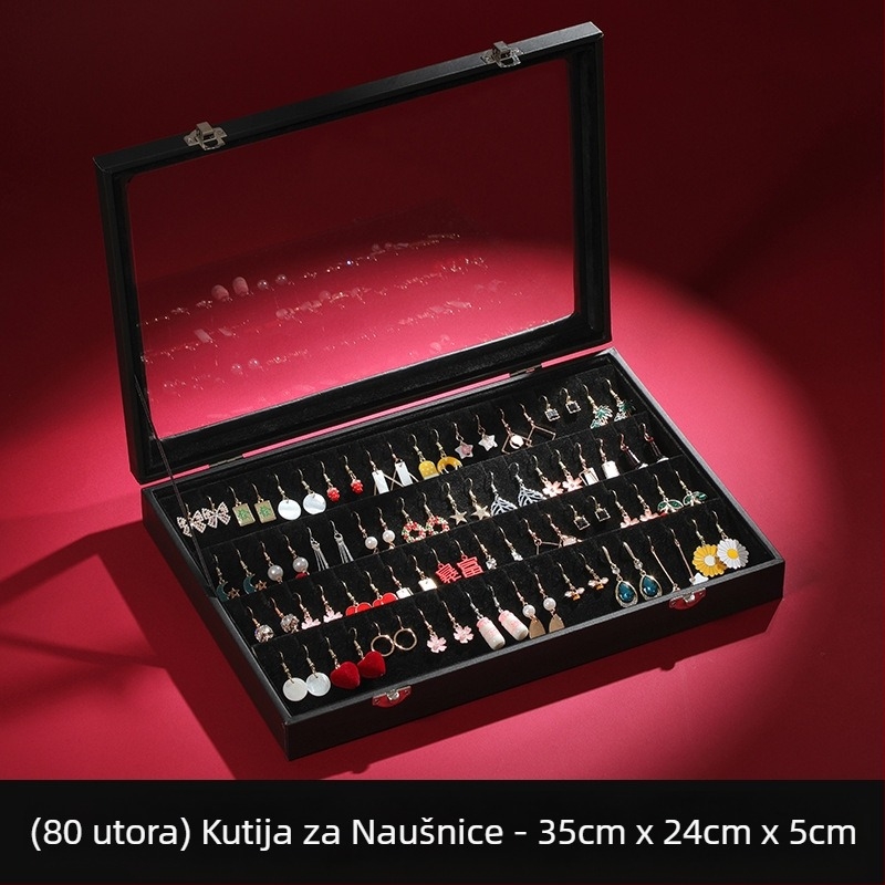 Kutija za nakit velikog kapaciteta Kutija za nakit Kutija za nakit Naušnice Naušnice Ogrlica Narukvica Kutija za prstenje