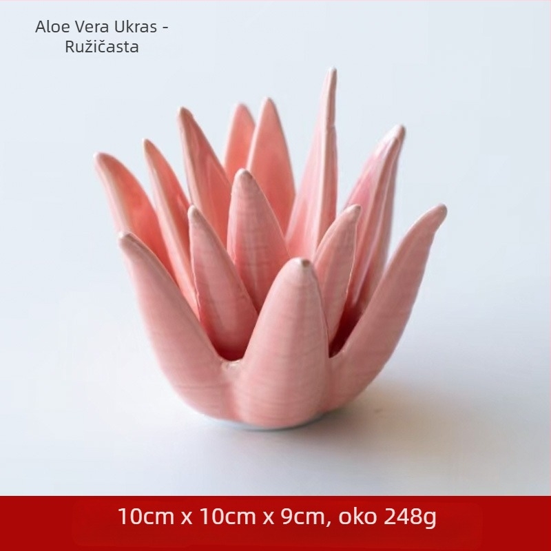 Nordijski keramički prsten s kaktusom i alojom, nakit, naušnice, pohrana, kućni ukrasi za radni stol, obrti