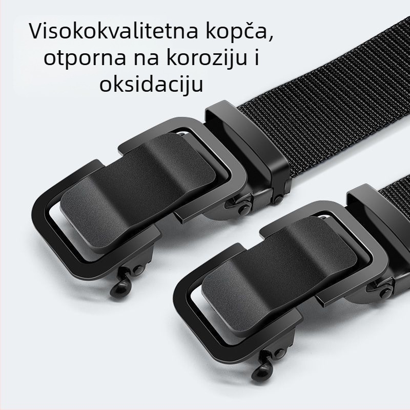 Muški tkani platneni vanjski remen, vojnički trening, ležerni, univerzalni, taktičke hlače, remen od imitacije najlona, modni remen s automatskom kopčom