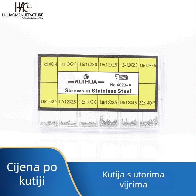 Alati za popravak satova, Poklopac sata, Vijci za stražnji poklopac, Vijci od nehrđajućeg čelika s više specifikacija, Popravak satova u kutiji, Jedna riječ