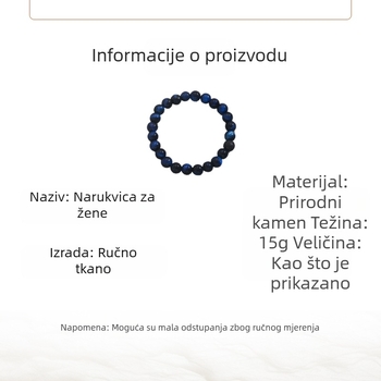 2024 Nova jednostavna narukvica s prirodnim kamenjem i perlicama, vintage ručno tkana narukvica s nišnim dizajnom, univerzalna narukvica za žene
