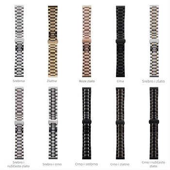 Za Apple Applewatch Five Beads Makers Solid Buckle Buckle iWatch Nehrđajući čelik Huawei Watch Remen