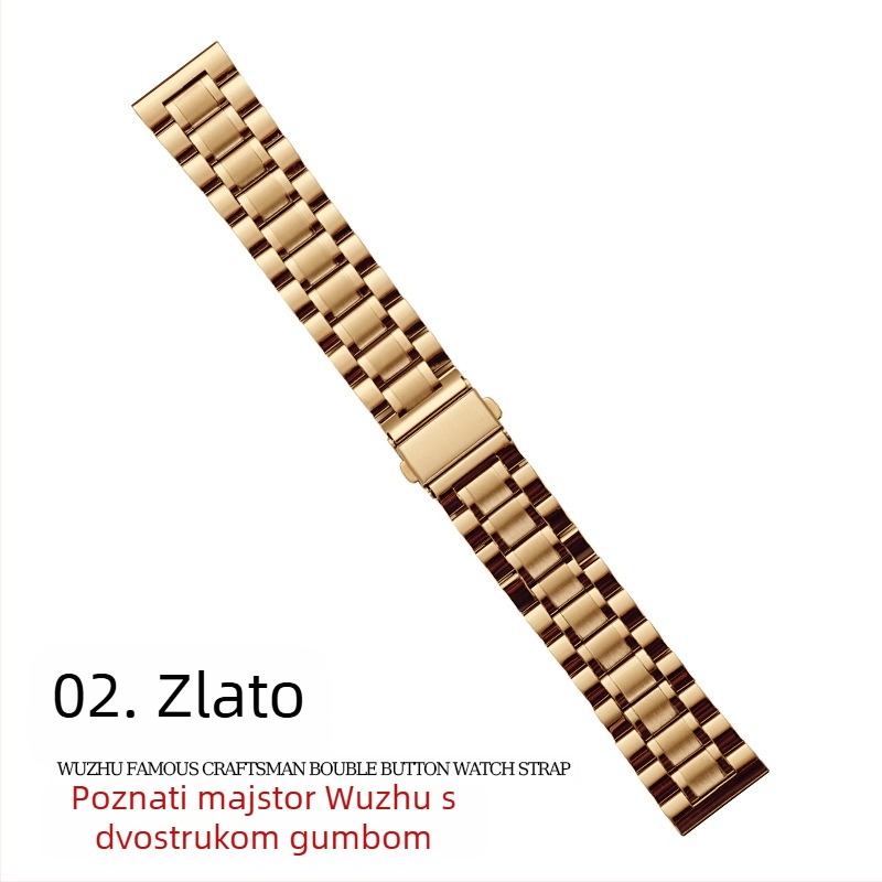 Za Apple Applewatch Five Beads Makers Solid Buckle Buckle iWatch Nehrđajući čelik Huawei Watch Remen