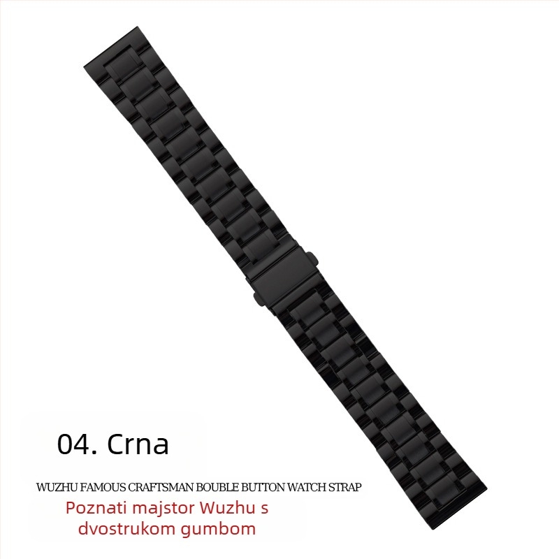 Za Apple Applewatch Five Beads Makers Solid Buckle Buckle iWatch Nehrđajući čelik Huawei Watch Remen
