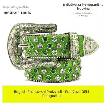Prekogranični remen s cirkonima, y2k punk modni vrhunski remen s osjećajem, muški dijamantni remen s punim dijamantima, personalizirani trendovski remen