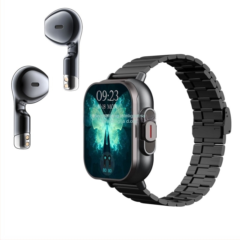 Novi D8 pametni sat Bluetooth slušalice 2-u-1 2-inčni zaslon osjetljiv na dodir Bluetooth poziv Alipay višenamjenski