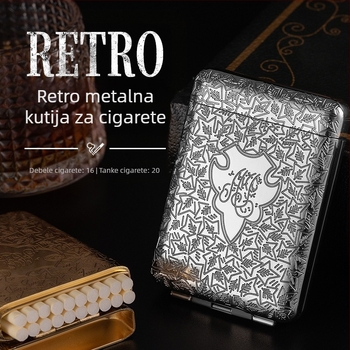 YF-852 Nova vintage trostruka kutija za cigarete Birmingham Bloodbath Gangster Shebir Isti stil metalna trostruka kutija za cigarete Ručno izrađena