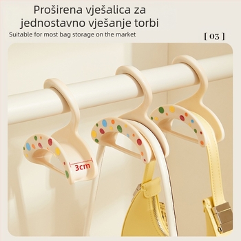 Bešavni stalak za torbe, vješalica za ormar, bešavni vješalica za pohranu, svileni šal, vješalica za kravate, vješalica za kapute koja se može slagati