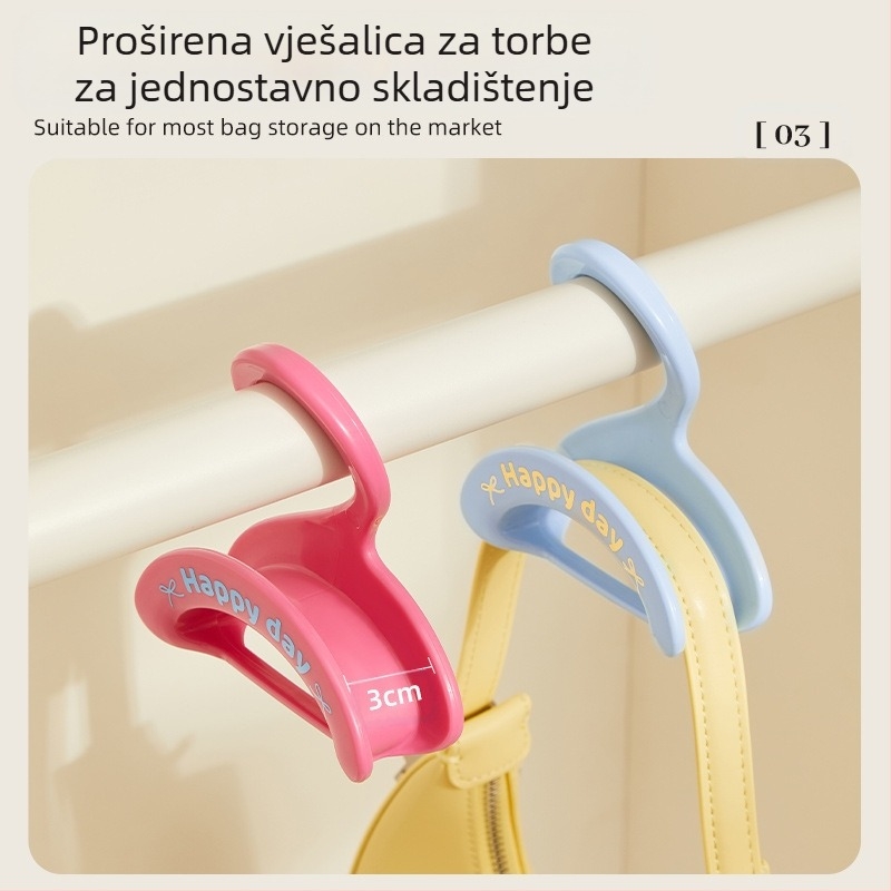 Bešavni stalak za torbe, vješalica za ormar, bešavni vješalica za pohranu, svileni šal, vješalica za kravate, vješalica za kapute koja se može slagati