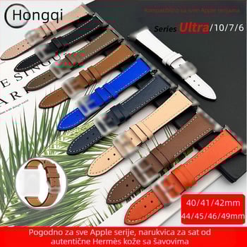 Za Apple S10 sat s iWatch8 Hermes Buckle Leather Apple watch753se Generation 46mm Women