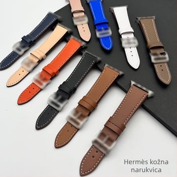 Za Apple S10 sat s iWatch8 Hermes Buckle Leather Apple watch753se Generation 46mm Women