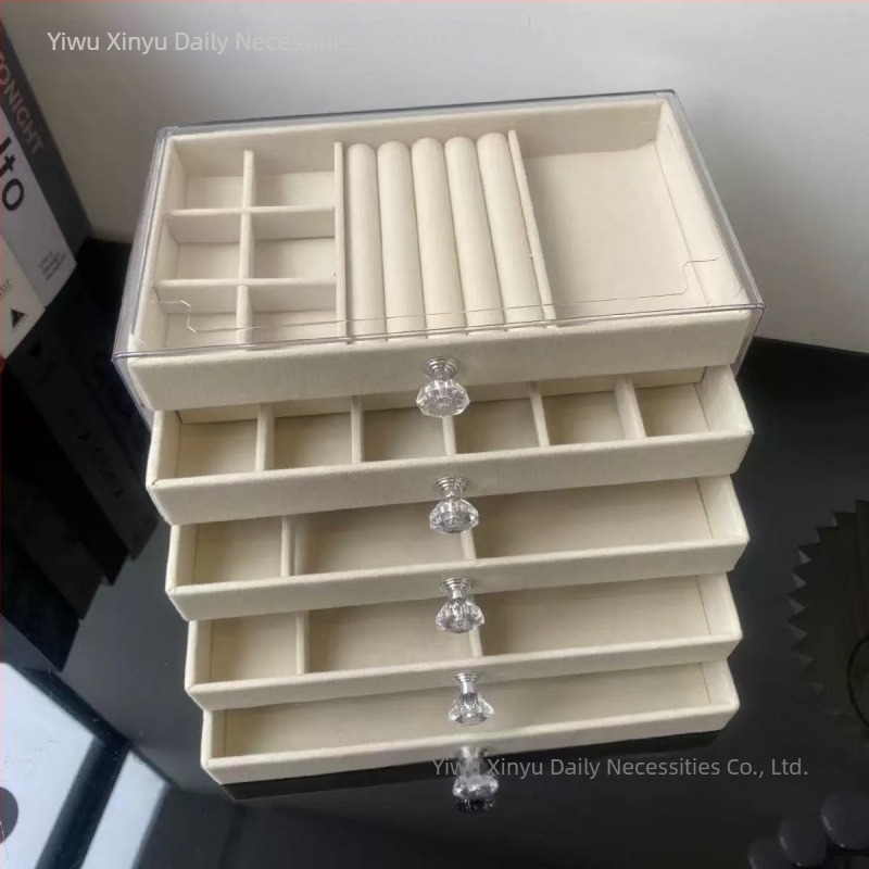 Kutija za nakit za kućne ljubimce s 5 slojeva i ladicama, naušnice, ogrlice, prstenje, kutija za nakit s ladicama za toaletni stolić