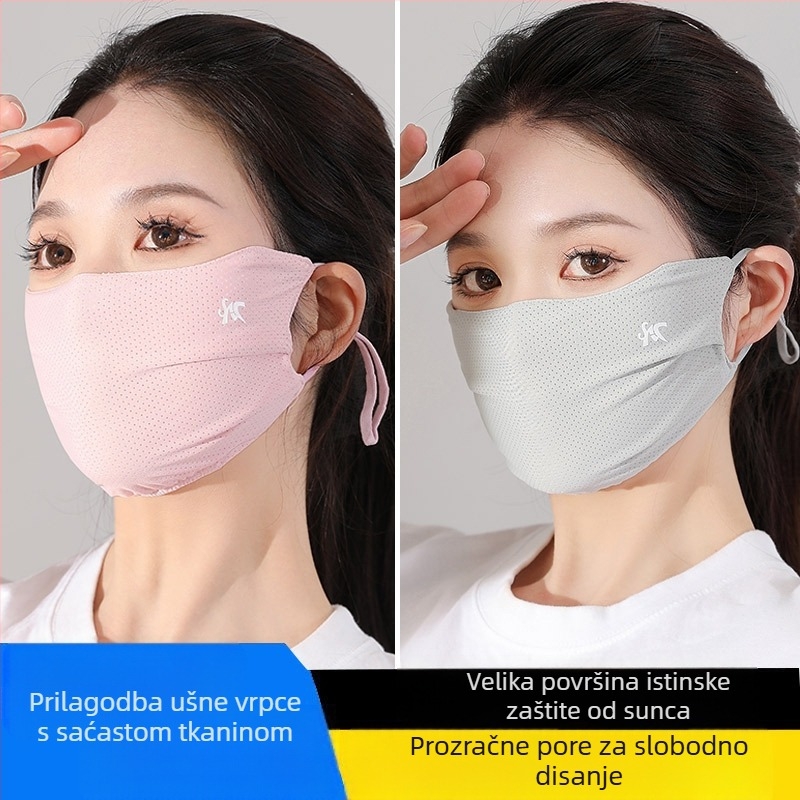 Ljetna maska za zaštitu od sunca, ženska kutna maska za zaštitu očiju, prozračna, tanka periva maska za muškarce, visokog izgleda i tiska