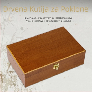 Drvena kutija Srebrna šalica Poklon kutija Drvena kutija Spot Veleprodaja Čajni set Poklon kutija Termos šalica Čajna šalica Pakiranje Kutija