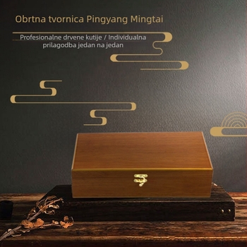 Drvena kutija Srebrna šalica Poklon kutija Drvena kutija Spot Veleprodaja Čajni set Poklon kutija Termos šalica Čajna šalica Pakiranje Kutija