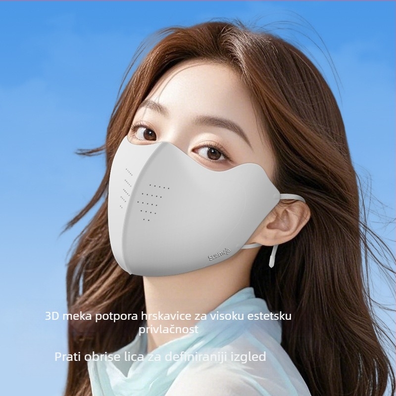 Shu Meijia Ljetna UPF50 maska za sunčanje, visokobojna ledena maska s kolagenom, prozračna zaštita kutova očiju za muškarce i žene