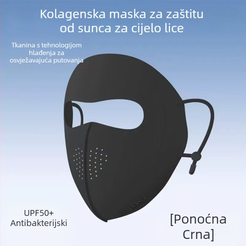 Shu Meijia Ljetna UPF50 maska za sunčanje, visokobojna ledena maska s kolagenom, prozračna zaštita kutova očiju za muškarce i žene