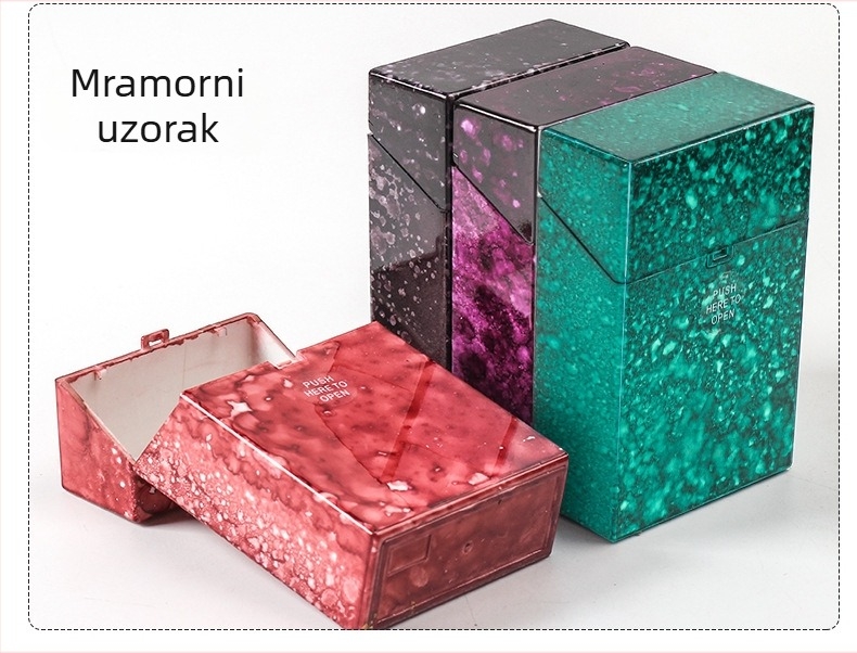 Pakiranje od 50 komada plastičnih kutija za cigarete velikog kapaciteta, pakiranje od 20-50 komada, višenamjenska prijenosna kutija za cigarete s preklopom protiv pritiska i znoja