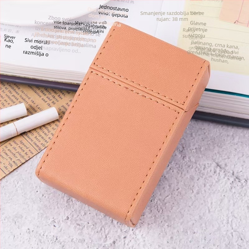 DIY prekogranične eksplozije, izravna opskrba iz tvornice, mala poklon kutija za cigarete od PU kože, muška i ženska preklopna kutija, poklon za Dan očeva