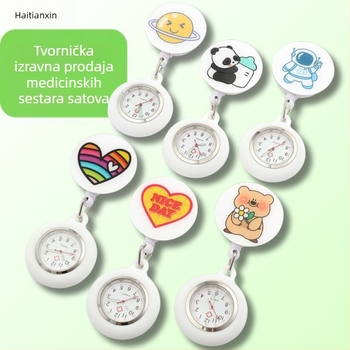 Uvlačivi sat za medicinske sestre, Slatki džepni sat, Viseći sat za liječnike, Studentski svjetleći sat, Ženski model, na zalihi, Brza dostava, Svijetleći brojčanik