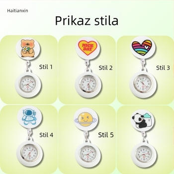 Uvlačivi sat za medicinske sestre, Slatki džepni sat, Viseći sat za liječnike, Studentski svjetleći sat, Ženski model, na zalihi, Brza dostava, Svijetleći brojčanik