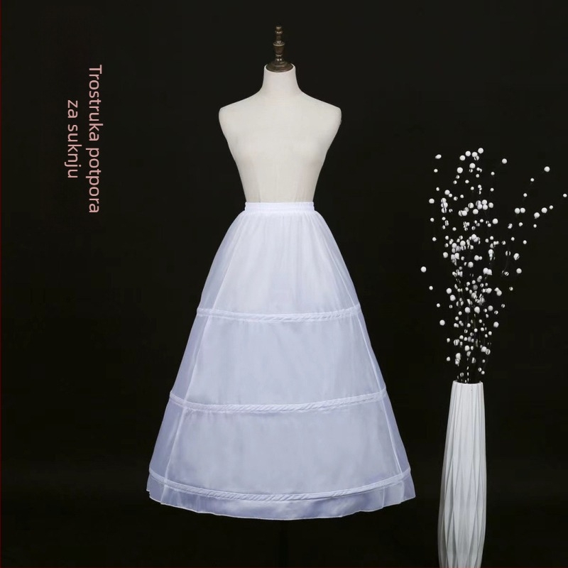 Tvornica direktna suknja vjenčanica podna suknja vanjska trgovina tri ili četiri ili šest krugova elastični struk s remenom od kosti vjenčanica Podsuknja