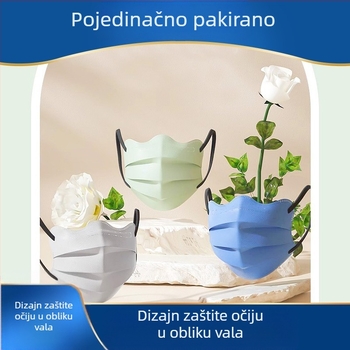 Morandi Color medicinska maska za jednokratnu upotrebu, medicinska kirurgija, 3D leptir val V lice, kut oka, ženska, visoka vrijednost boje