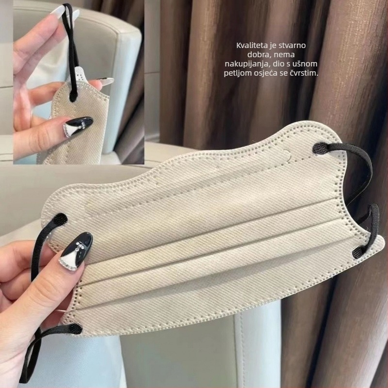 Morandi Color medicinska maska za jednokratnu upotrebu, medicinska kirurgija, 3D leptir val V lice, kut oka, ženska, visoka vrijednost boje