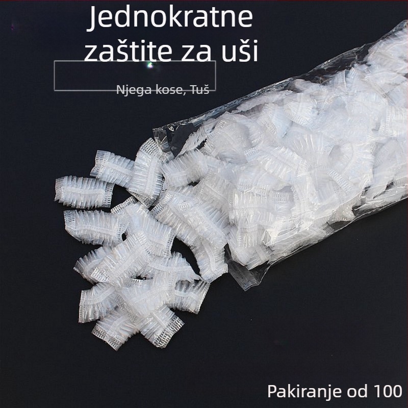 100 okruglih šampona za bojanje kose, ulja za pečenje kose, vodootpornih jednokratnih štitnika za uši, PE trakastih plastičnih štitnika za uši, veleprodaja