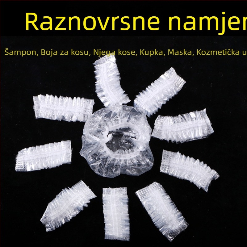 100 okruglih šampona za bojanje kose, ulja za pečenje kose, vodootpornih jednokratnih štitnika za uši, PE trakastih plastičnih štitnika za uši, veleprodaja