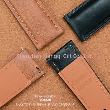 Amazon Explosions Super Soft Head Layer Sofa Leather Teleći kožni remen za brzo rastavljanje Sirova kožna traka za uši 20/22 mm