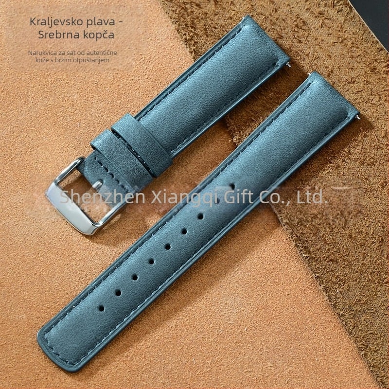 Amazon Explosions Super Soft Head Layer Sofa Leather Teleći kožni remen za brzo rastavljanje Sirova kožna traka za uši 20/22 mm