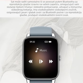 Pametni sat P90 Novi 1,85 kvadratni zaslon Bluetooth informacije o pozivima podsjeća na respiratorni trening praćenje otkucaja srca praćenje sna