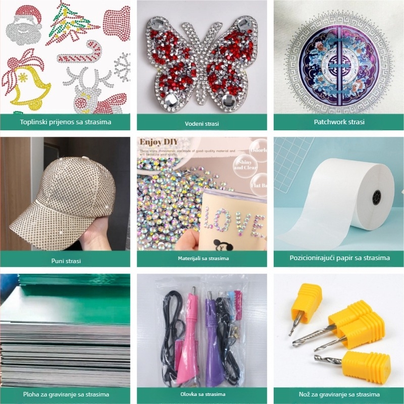 Prekogranična dječja odjeća Vrući prijenos uzorka s rhinestoneom, logotip medvjeda, odjeća s vrućim rhinestoneom, vruće žigosanje, DIY pribor za rhinestone, obrada veleprodaje