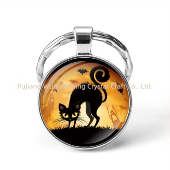 želja AliExpress eksplozije Halloween Vrijeme Gem metalni privjesak za ključeve vanjska trgovina proizvođači nakita veleprodaja