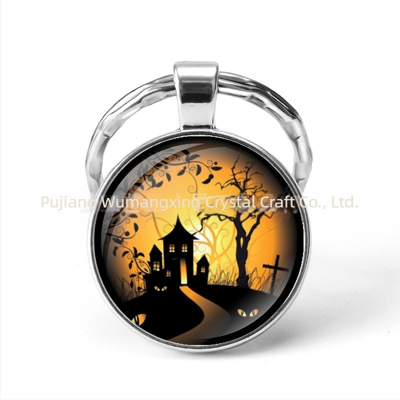 želja AliExpress eksplozije Halloween Vrijeme Gem metalni privjesak za ključeve vanjska trgovina proizvođači nakita veleprodaja