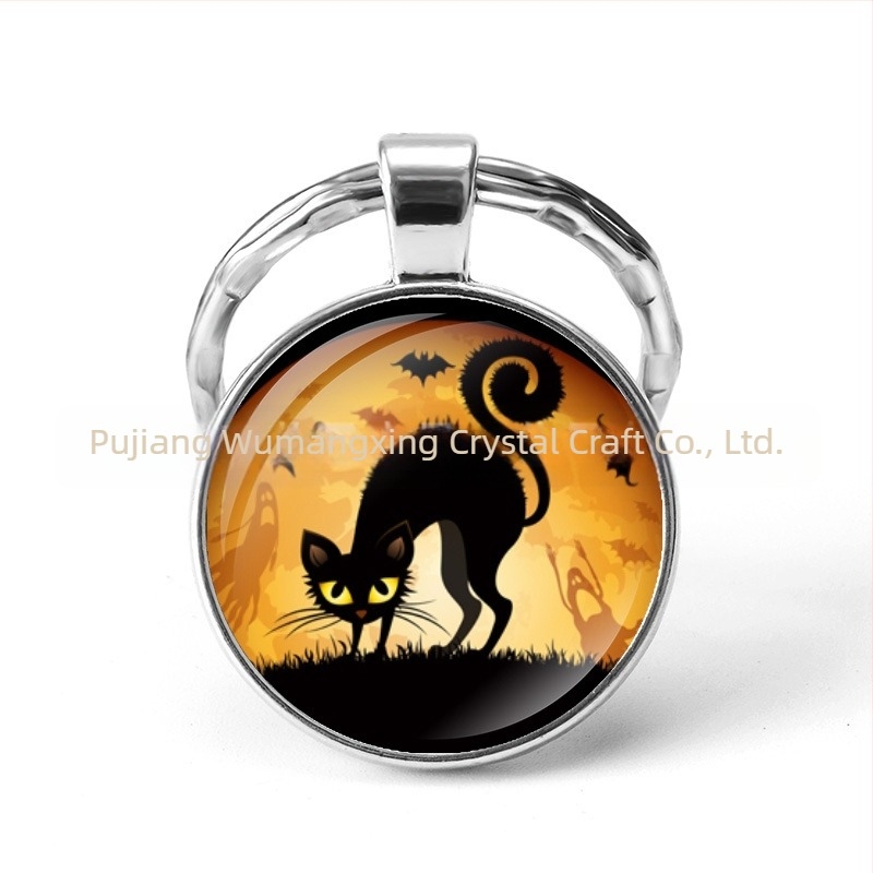 želja AliExpress eksplozije Halloween Vrijeme Gem metalni privjesak za ključeve vanjska trgovina proizvođači nakita veleprodaja